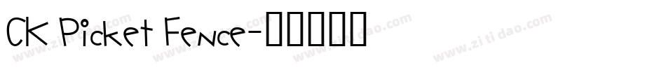 CK Picket Fence字体转换